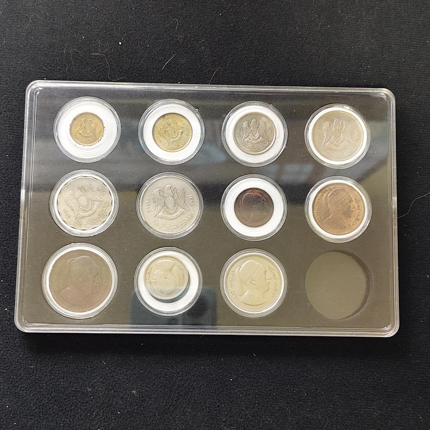 【全场包邮】纯粹捡漏拍482场（免费代拍第19场）-币封+套装+富兰克林（注意佣金） 【盒装套币】利比亚1952年伊德里斯一世5枚套币+1975年共和国6枚套币一盒