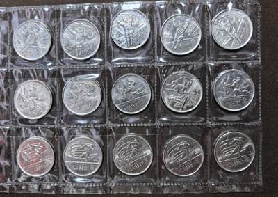 北京马甸外国币专卖第147期，外国币专场，陆续上拍，欢迎关注 - 加拿大冬运会纪念币3枚/套，共5套