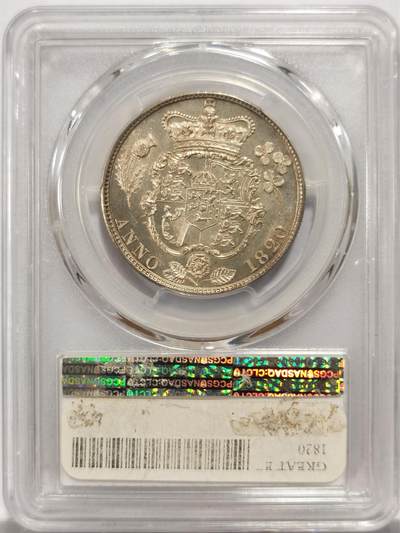 博洋堂世界钱币拍卖第150期（全场包邮） PCGS MS64 英国1820年乔四半克朗银币，币面完美无瑕，绝对难得一见的佳品