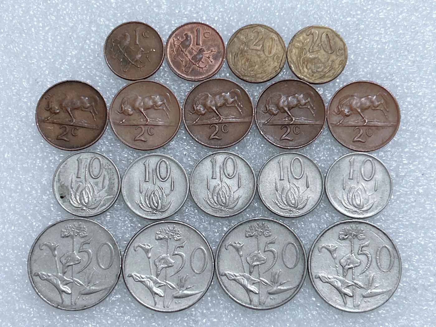 第一海外回流一元起拍收藏 散集专场  第275期 南非硬币🇿🇦18枚