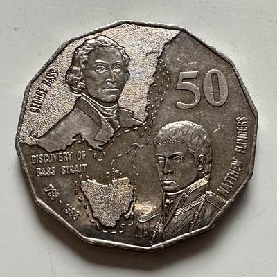 🌹外币初藏🌹🐯2025年第136场  每周二四六晚8️⃣点 接代拍 - 澳大利亚1998年五十分纪念币 f