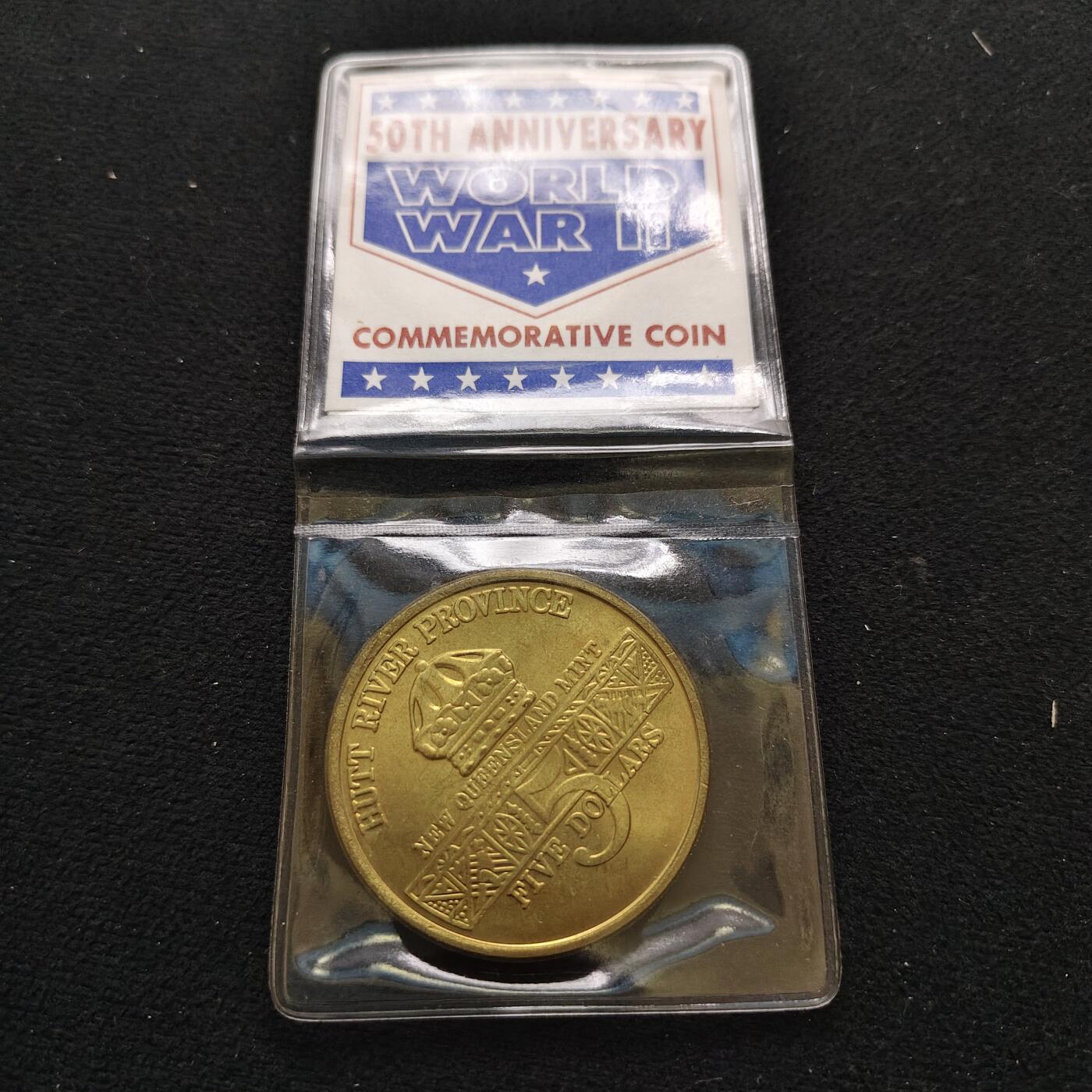 【全场包邮】纯粹捡漏拍484场（免费代拍第21场） 赫特河公国1994年5元D-DAY五十周年纪念币-带证书