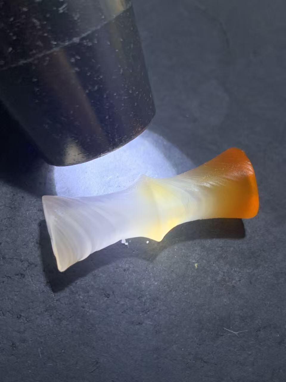 精美亚光风化纹玛瑙竹节珠一颗，