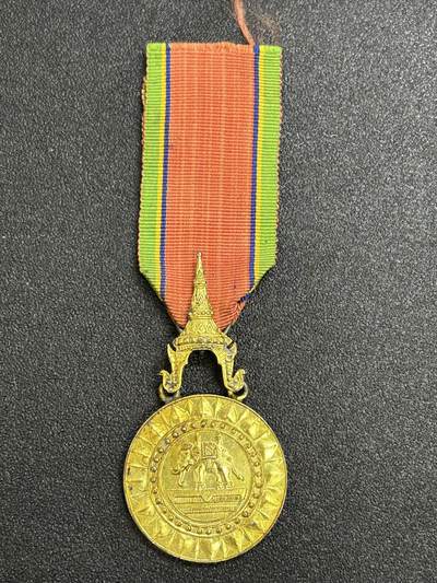 西秦中古拍卖第六十八期 - 泰国金级白象奖章 银制