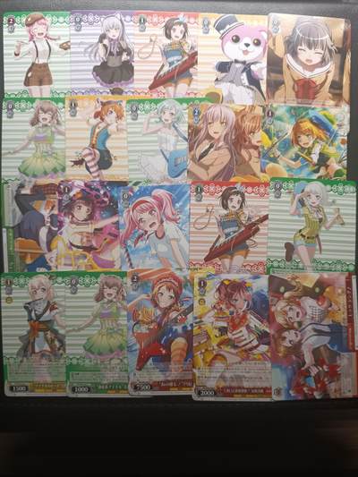 荟藏Assembly特殊场甲号——卡牌处理 - WS黑白之翼 BanGDream系列 日版第一系列平卡批量20张批量3 全新