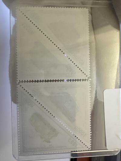 12.26邮票专场 柬埔寨1998年古典轨道电车三角异形邮票6全