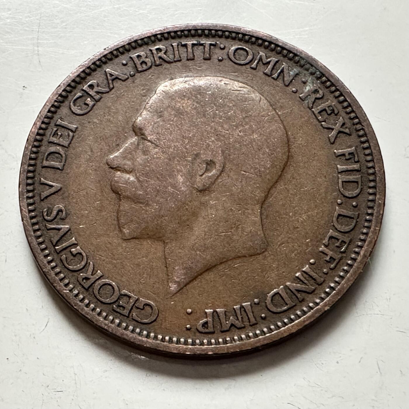 🌹外币初藏🌹🐯2025年第136场  每周二四六晚8️⃣点 接代拍 英国1928年1/2便士 b