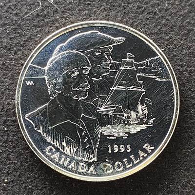 【全场包邮】纯粹捡漏拍483场（免费代拍第20场） - 加拿大1995年1元哈德逊湾公司成立325周年（36毫米25.18克）纪念银币