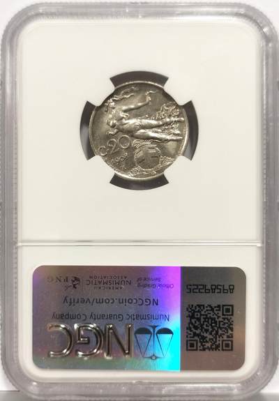 博洋堂世界钱币拍卖第150期（全场包邮） NGC MS64 意大利1908年20分镍币，好品少见品种，飞天女神首年份，艺术性拉满