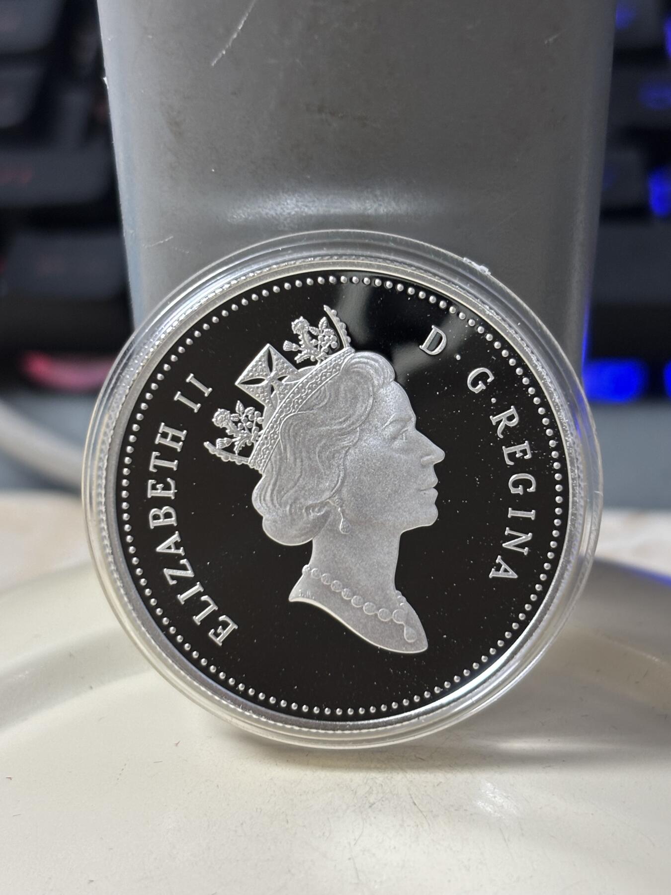 第184期拍卖 加拿大2001年国家芭蕾舞团成立50周年精制银币，925银，25.175克，