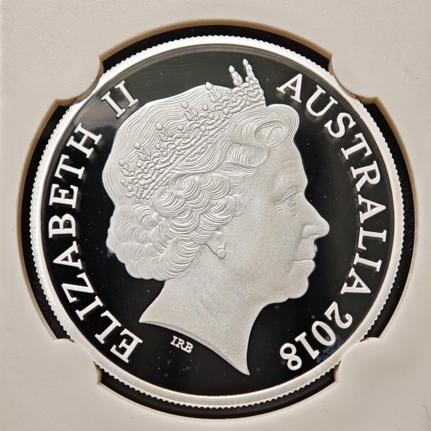 【德藏】世界币章拍卖第156期（拍品征集中~欢迎藏友联系） 2枚一组 2018年 澳大利亚俄罗斯世界杯1元纪念银币 封装版 1盎司 999银