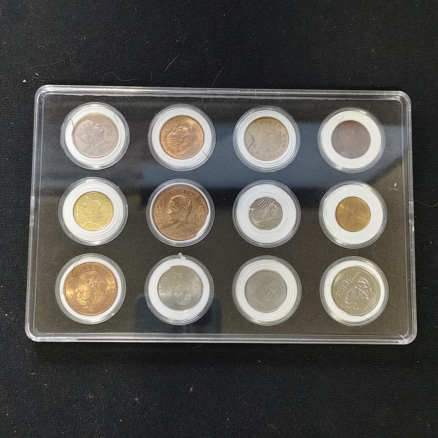 【全场包邮】纯粹捡漏拍482场（免费代拍第19场）-币封+套装+富兰克林（注意佣金） 【盒装套币】墨西哥各年份12枚套币一盒