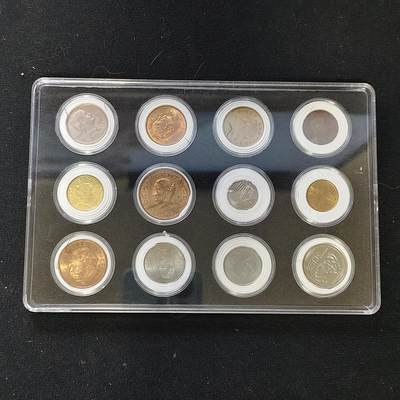 【全场包邮】纯粹捡漏拍482场（免费代拍第19场）-币封+套装+富兰克林（注意佣金） - 【盒装套币】墨西哥各年份12枚套币一盒