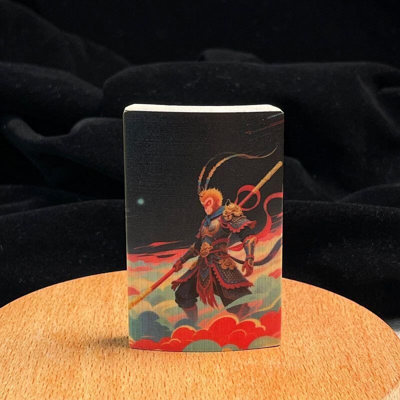 听雨轩（34）天然彩绘实心玉竹牌专场 实心玉竹牌  悟空  4*6cm