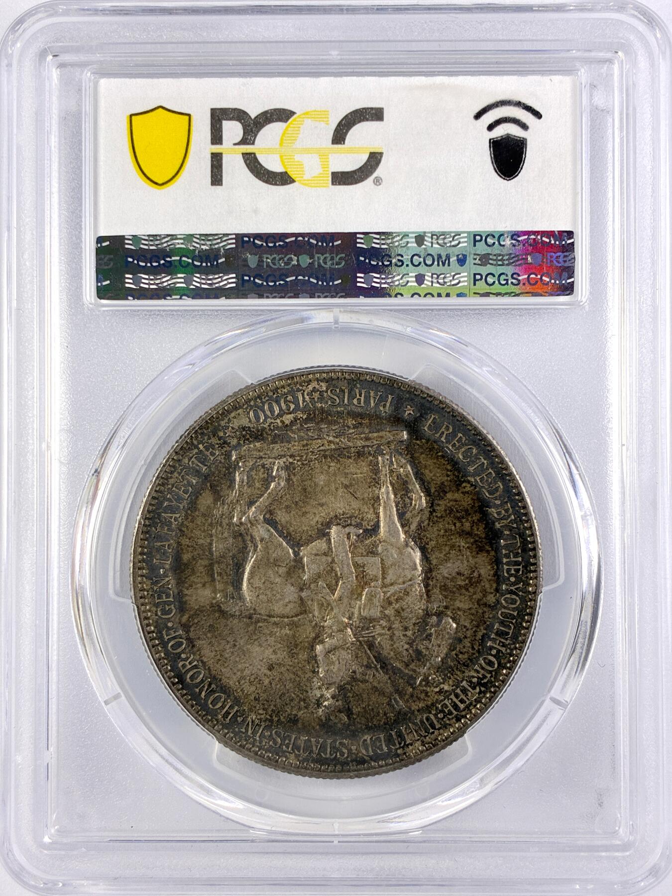 【雨安】【直播拍卖】【世界币章119期-评级币】2025-12-06 周六 19:30 保真 [评级美洲] USA 美国 1美元 1900年 拉法耶特  PCGS-MS62 原味五彩老包浆