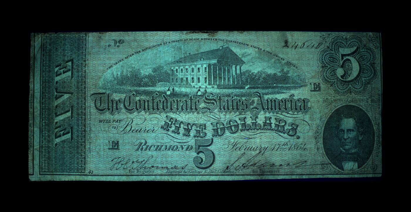 12.5纸币专场 T-69 1864 5 Dollars 40