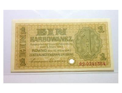 德国第三帝国占乌克兰1942年1卡博瓦内斯（等同1马克） 爽品 - 德国第三帝国占乌克兰1942年1卡博瓦内斯（等同1马克） 爽品