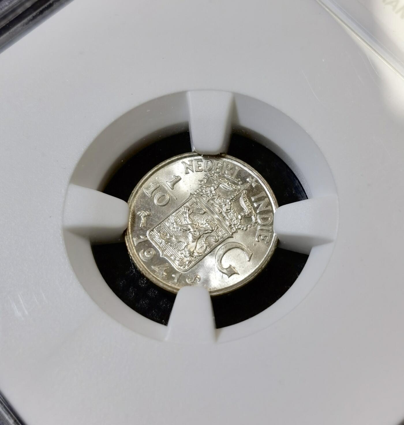甄臻铺-世界币章拍卖（第42期）送拍享返佣金等优惠多多 NGC-MS67 1942年荷属东印度1/10盾，高分难觅
