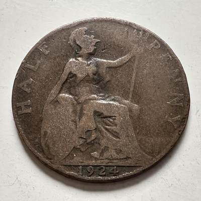 🌹外币初藏🌹🐯2025年第136场  每周二四六晚8️⃣点 接代拍 - 英国1924年1/2便士