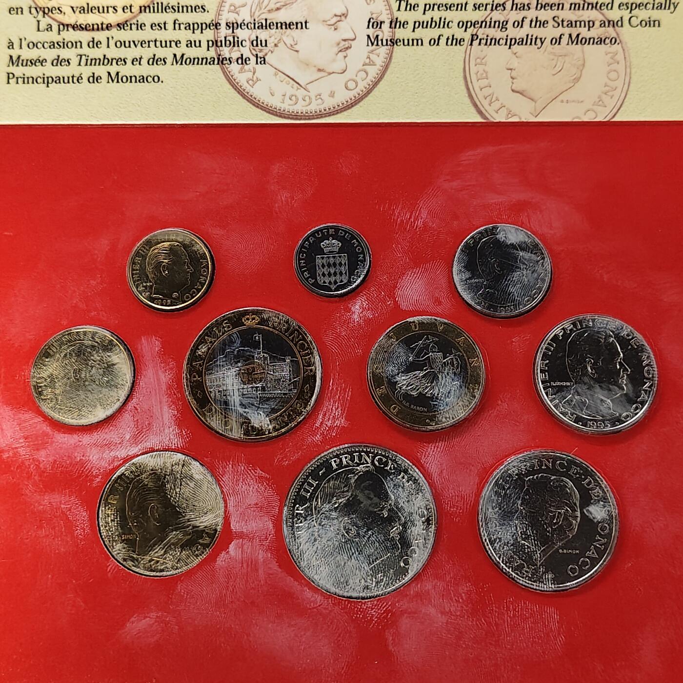 【全场包邮】纯粹捡漏拍483场（免费代拍第20场） 摩纳哥1995年Specimen Set官方封装套币