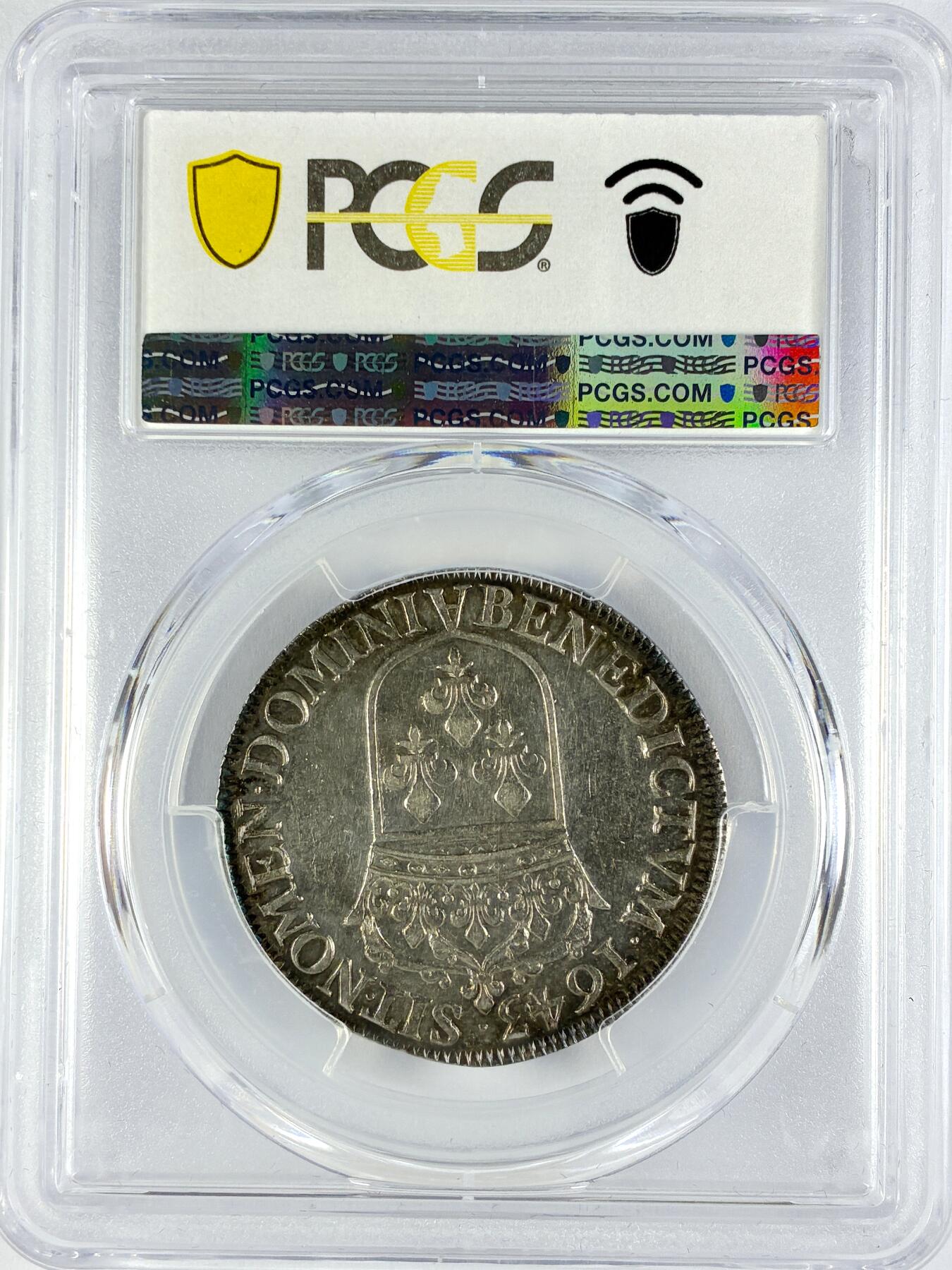 【雨安】【直播拍卖】【世界币章119期-评级币】2025-12-06 周六 19:30 保真 [评级法国] France 法国 1/2埃居 1643年 路易十四  PCGS-AU53