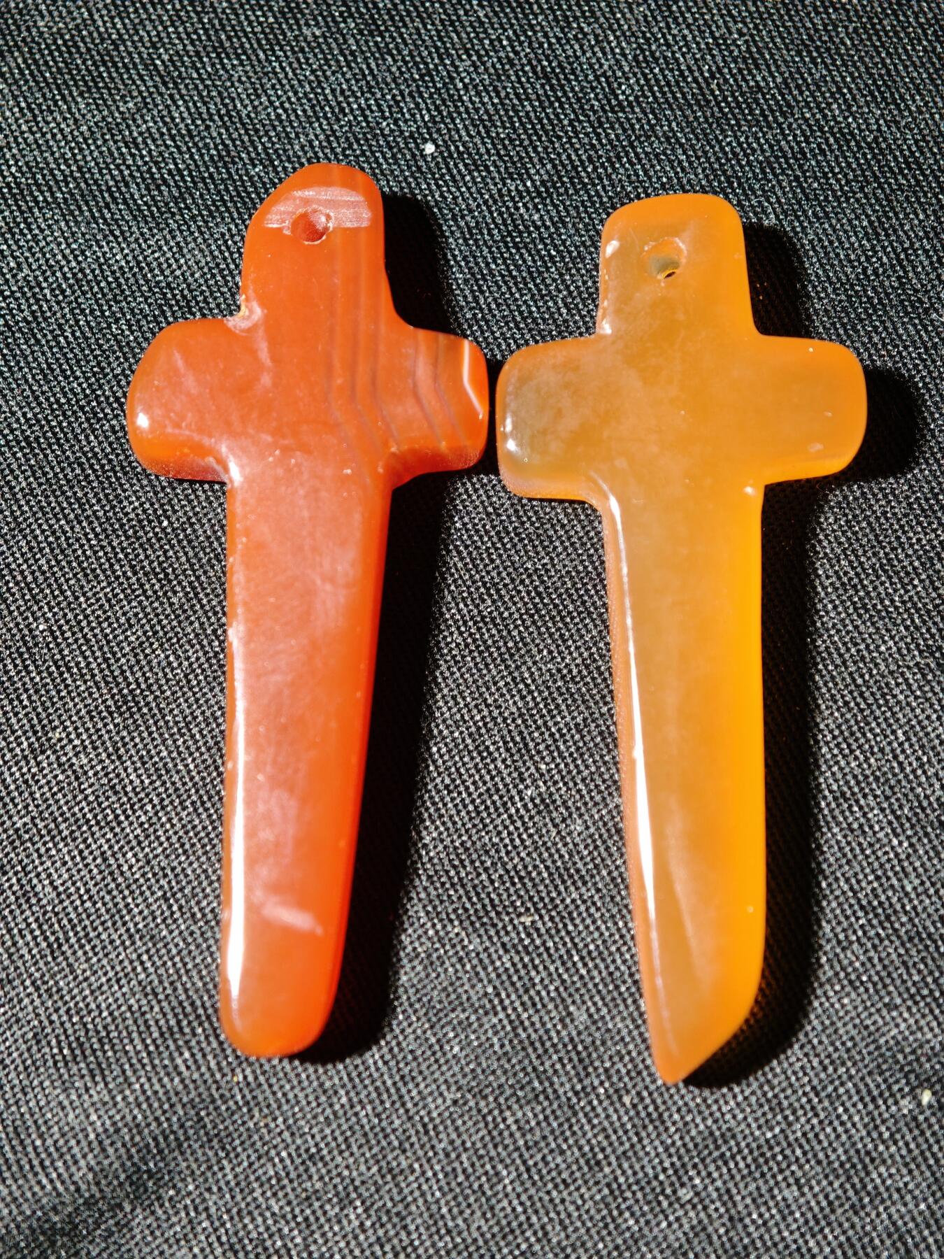 91期回流戒指饰品杂件纪念章丝路钱币专场 玛瑙饰品一对