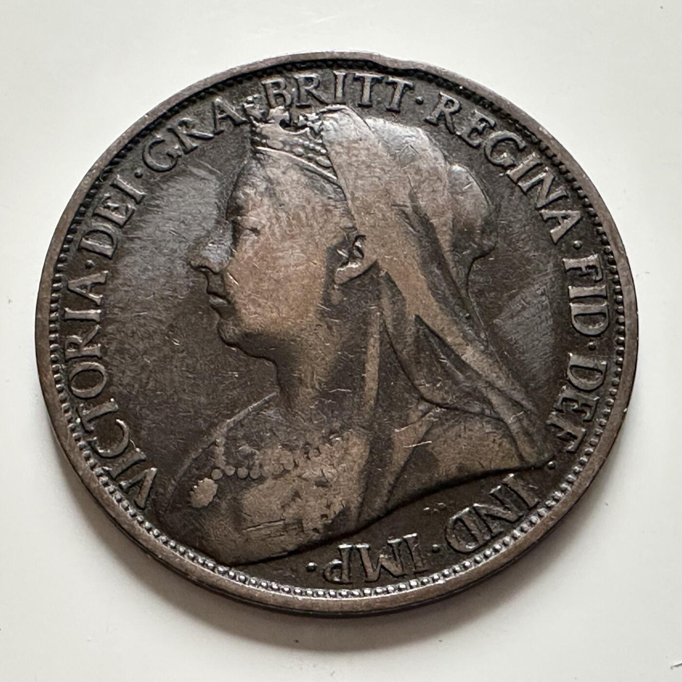 🌹外币初藏🌹🐯2025年第136场  每周二四六晚8️⃣点 接代拍 英国1895年维多利亚一便士 批纱版