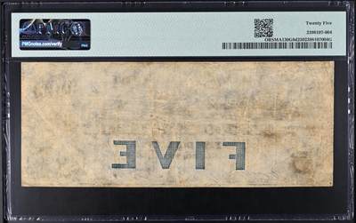 12.5纸币专场 - 19世纪50年代美国马萨诸塞州5美元