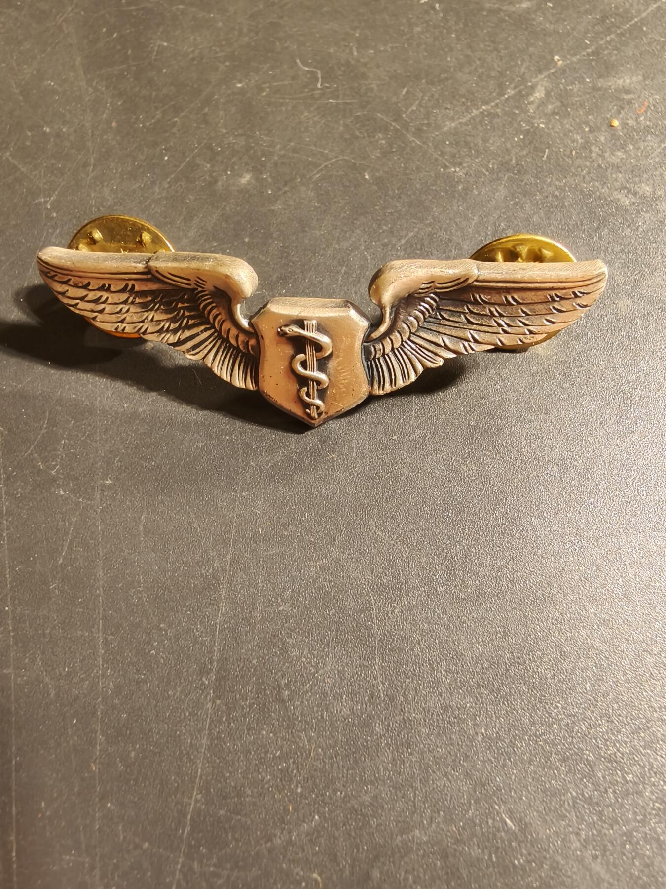 老王徽章第168期 美国空军军医技能章 925银 2英寸