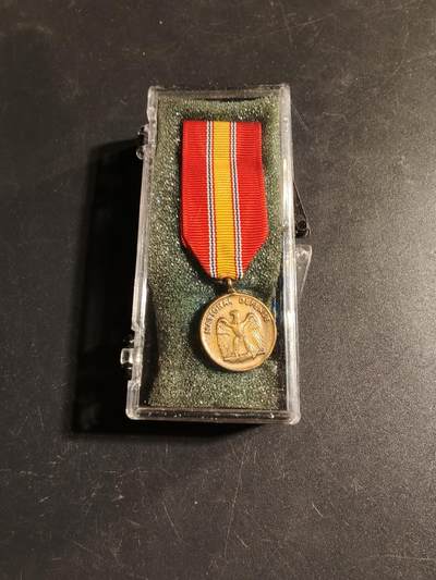 老王徽章第168期 - 美国国防服役迷你章    原盒