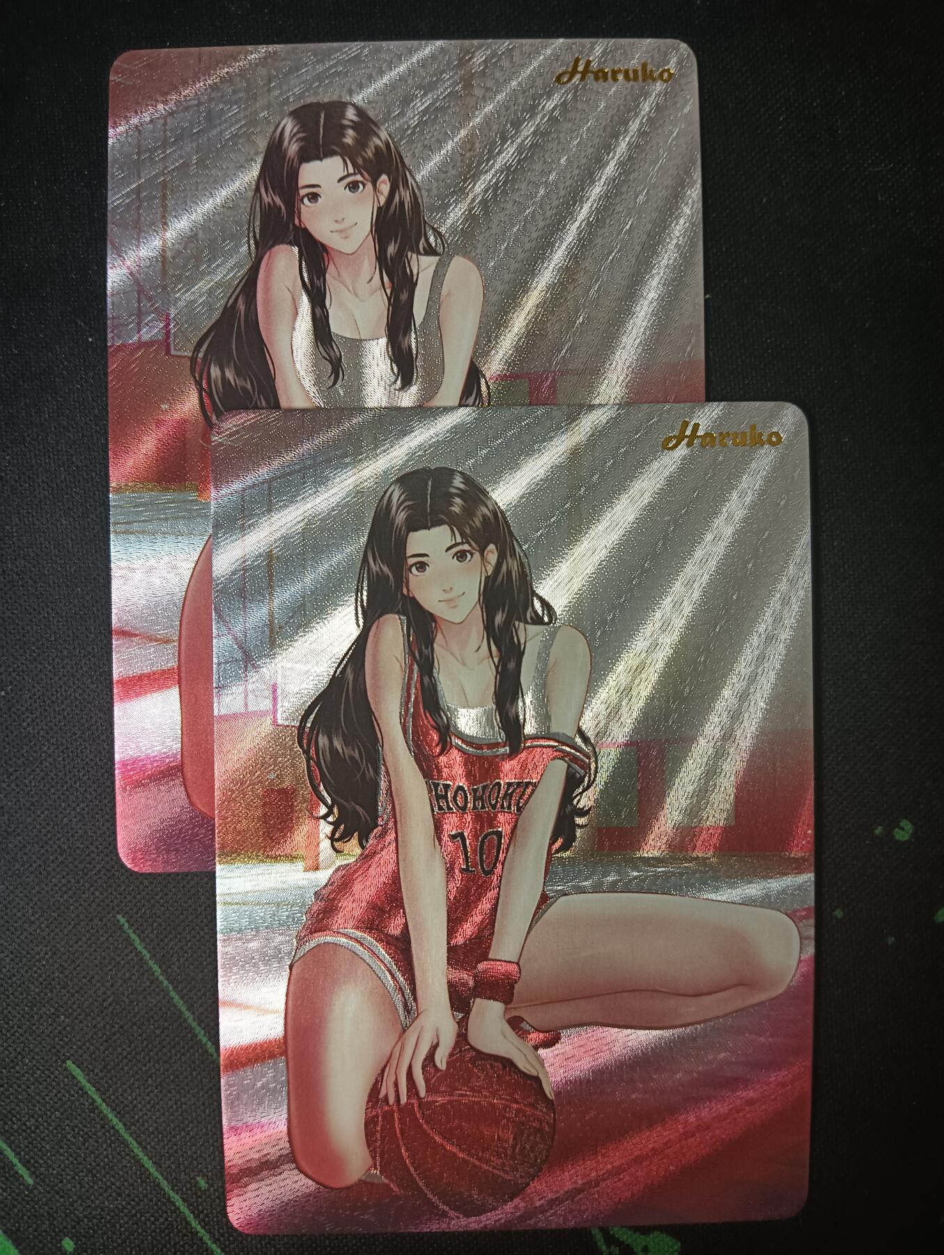 花开卡拍第61期（3月7号周六截拍，品控勿拍!!!拍品不寄存，运费5元（新疆需补运费差价或顺丰到付），自制卡难免瑕疵，可能存在轻微撞角爆边等出厂瑕疵，品控介意勿拍！） 逍遥文创 动漫同人原创女神 赤木晴子 两渐变 粗闪