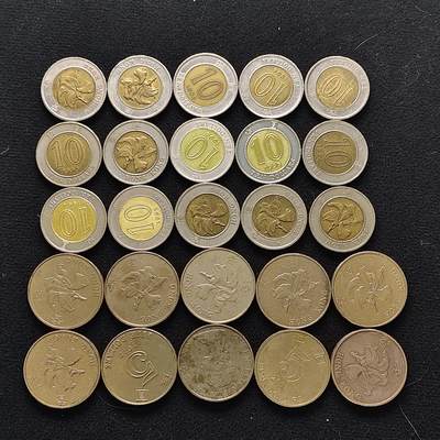 【全场包邮】纯粹捡漏拍483场（免费代拍第20场） - 【批量】香港各年份5-10元15枚一组-含双色10元15枚