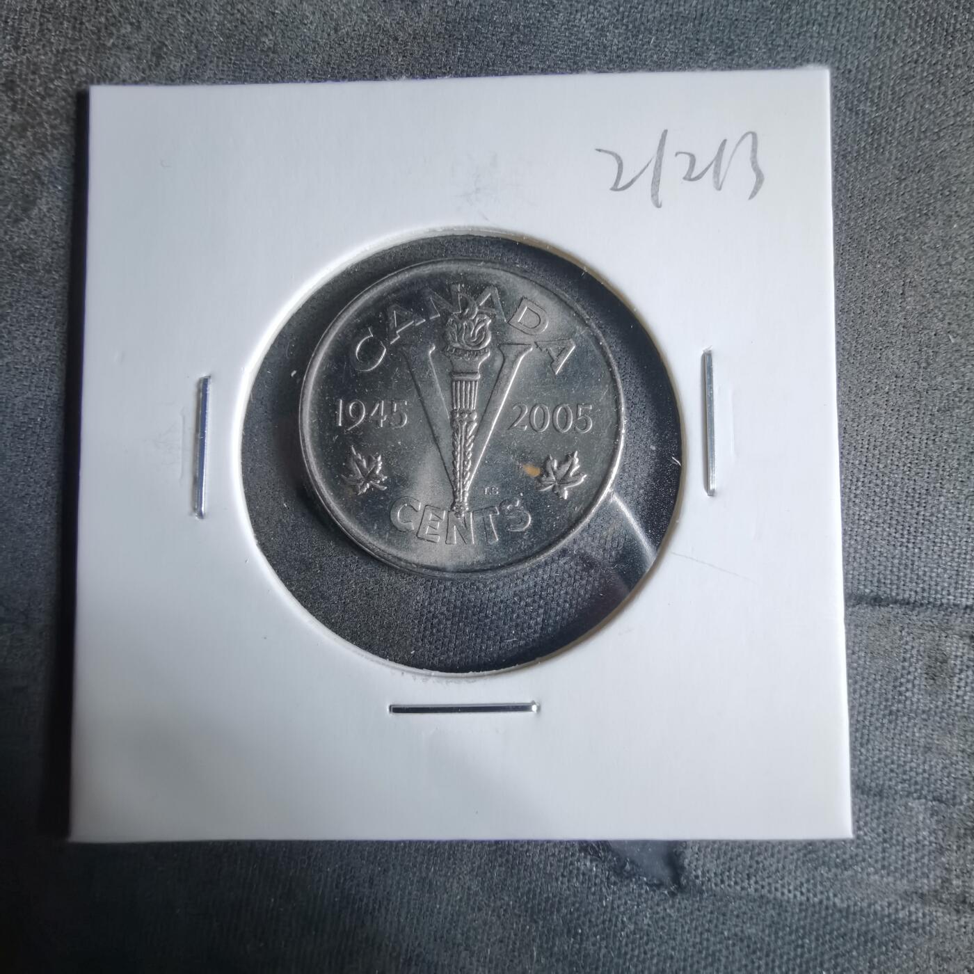 沼泽如烟--第921场 加拿大2005年5分纪念币