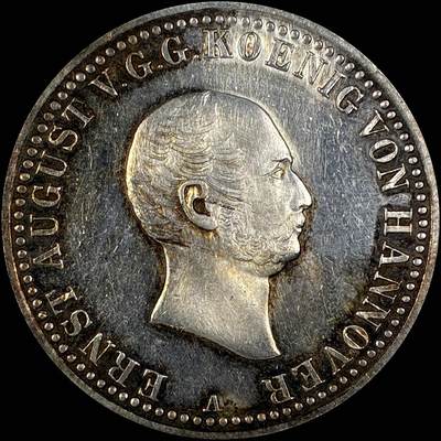 【雨安】【直播拍卖】【世界币章118期-裸币】2025-12-05 周五 19:30 保真 - [裸币德国] Germany 德国 德意志 1泰勒 汉诺威 1838年