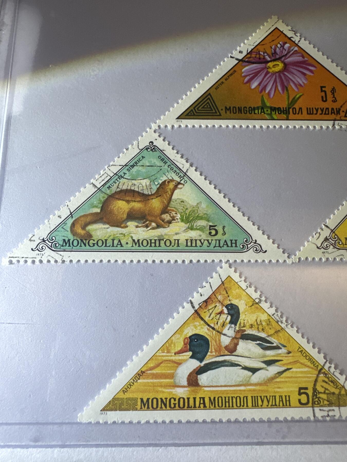 12.6邮票专场 蒙古1973年花卉动物6枚散票