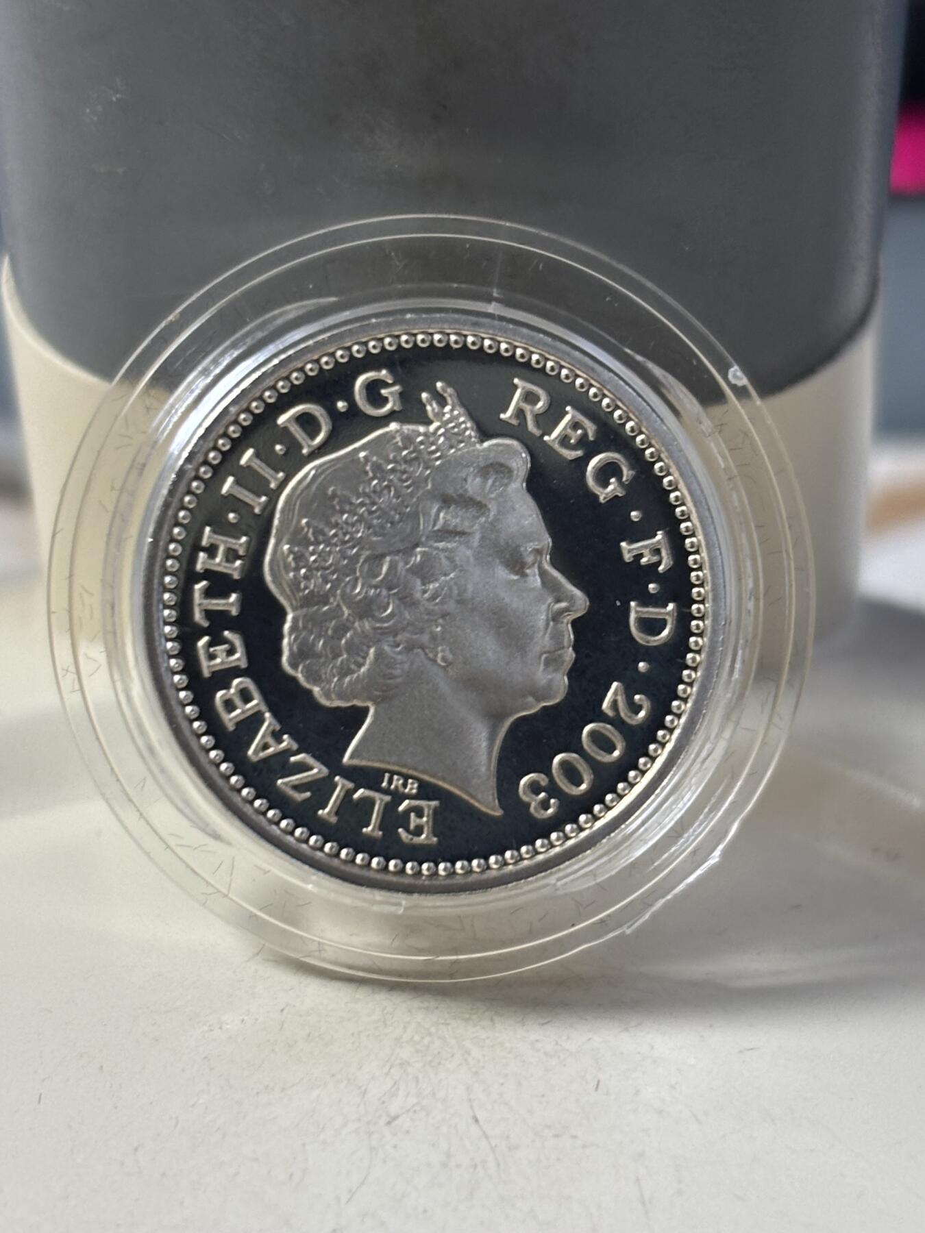 第184期拍卖 英国2003年桥梁系列1英镑精制纪念银币4枚全套，925银，9.5克*4，发行7500套，有氧化