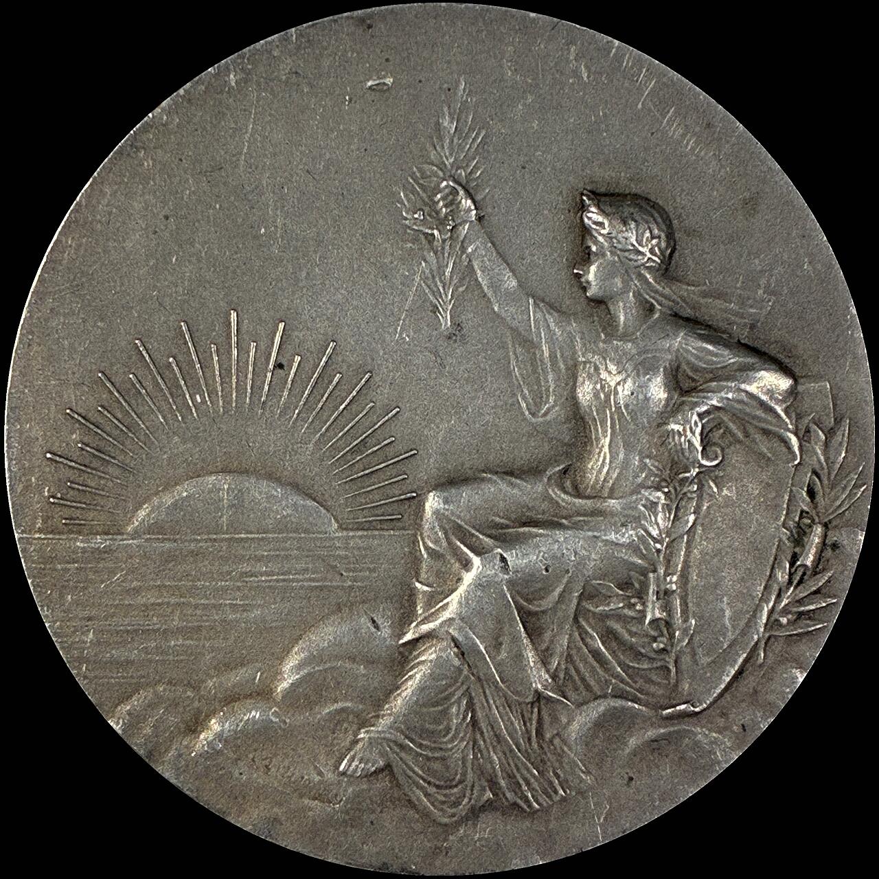 【雨安】【直播拍卖】【世界币章118期-裸币】2025-12-05 周五 19:30 保真 [章] France 章 法国 1913年 洛特河畔维尔讷沃 女神/天使/音乐 42mm