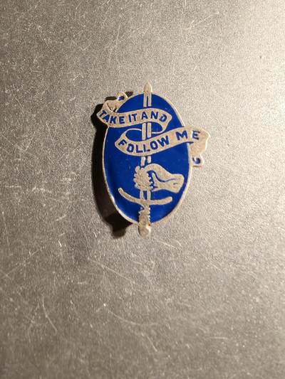 老王徽章第168期 - 美国二战陆军本宁堡步兵学校证章    925银     横针版    梅耶厂