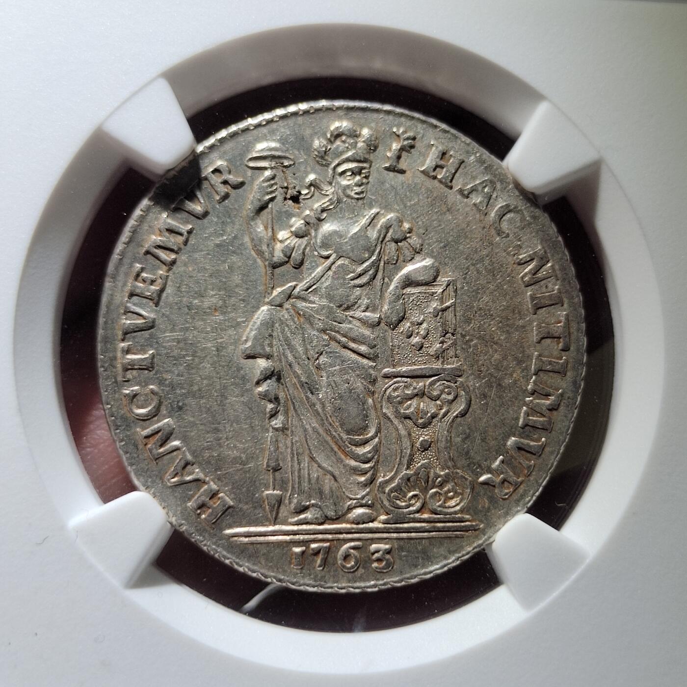 中外钱币第六场 NGC-MS62 荷兰1763年荷兰海尔德兰1盾