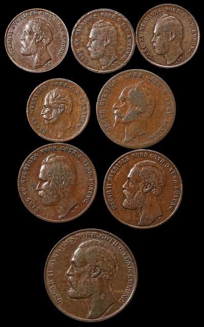 修遠堂世界钱币第九十六期 - 瑞典旧铜币一组