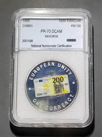 PCAI钱币 6-640  香港币与外币小专场 - 赞比亚纪念币1000