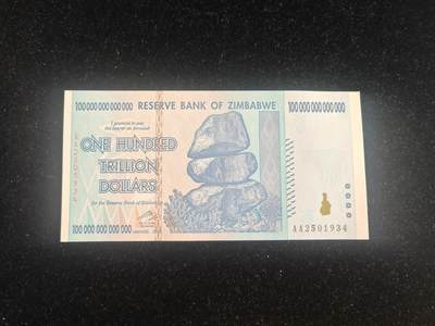 津巴布韦 2008年 100万亿 纸币 全新UNC - 津巴布韦 2008年 100万亿 纸币 全新UNC