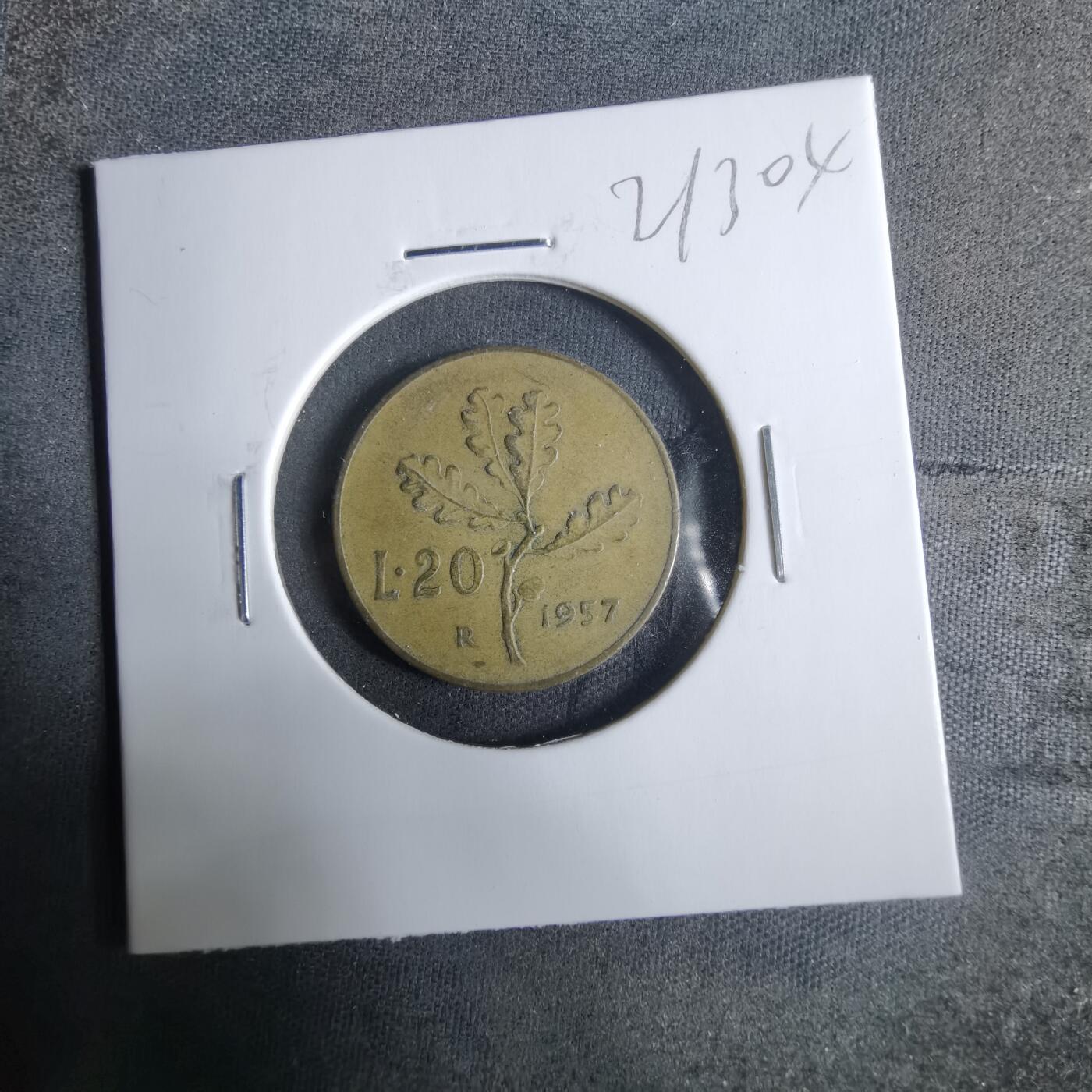 沼泽如烟--第921场 意大利1957年20里拉