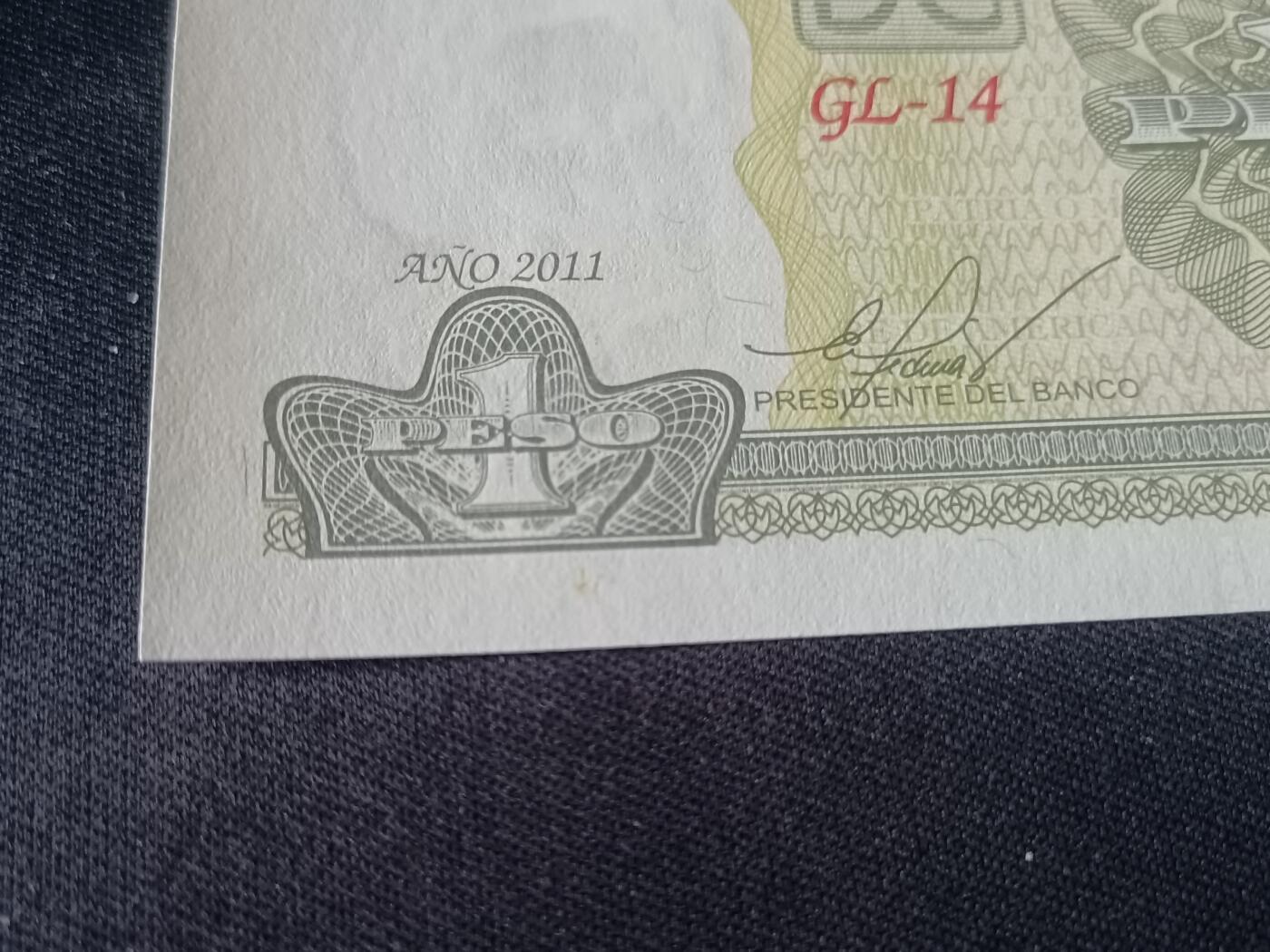 【游宝拍卖】乙巳蛇年92期 第四季首拍场  古巴-1比索【2011年 全新UNC-】