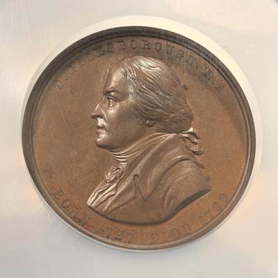 博洋堂世界钱币拍卖第150期（全场包邮） NGC MS65BN 英国1859年伦敦艺术联盟的章 木材采集者纪念大铜章 BHM-2653 五官细刻 高分 包浆醇厚 纽约博物馆名画