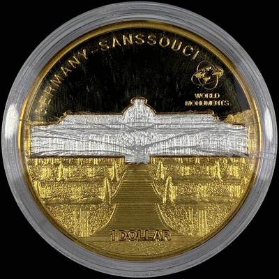 【雨安】【直播拍卖】【世界币章118期-裸币】2025-12-05 周五 19:30 保真 - [现代裸币] Cook Island 库克群岛 1元 2010年 德国无忧宫 塑料盒子有破损