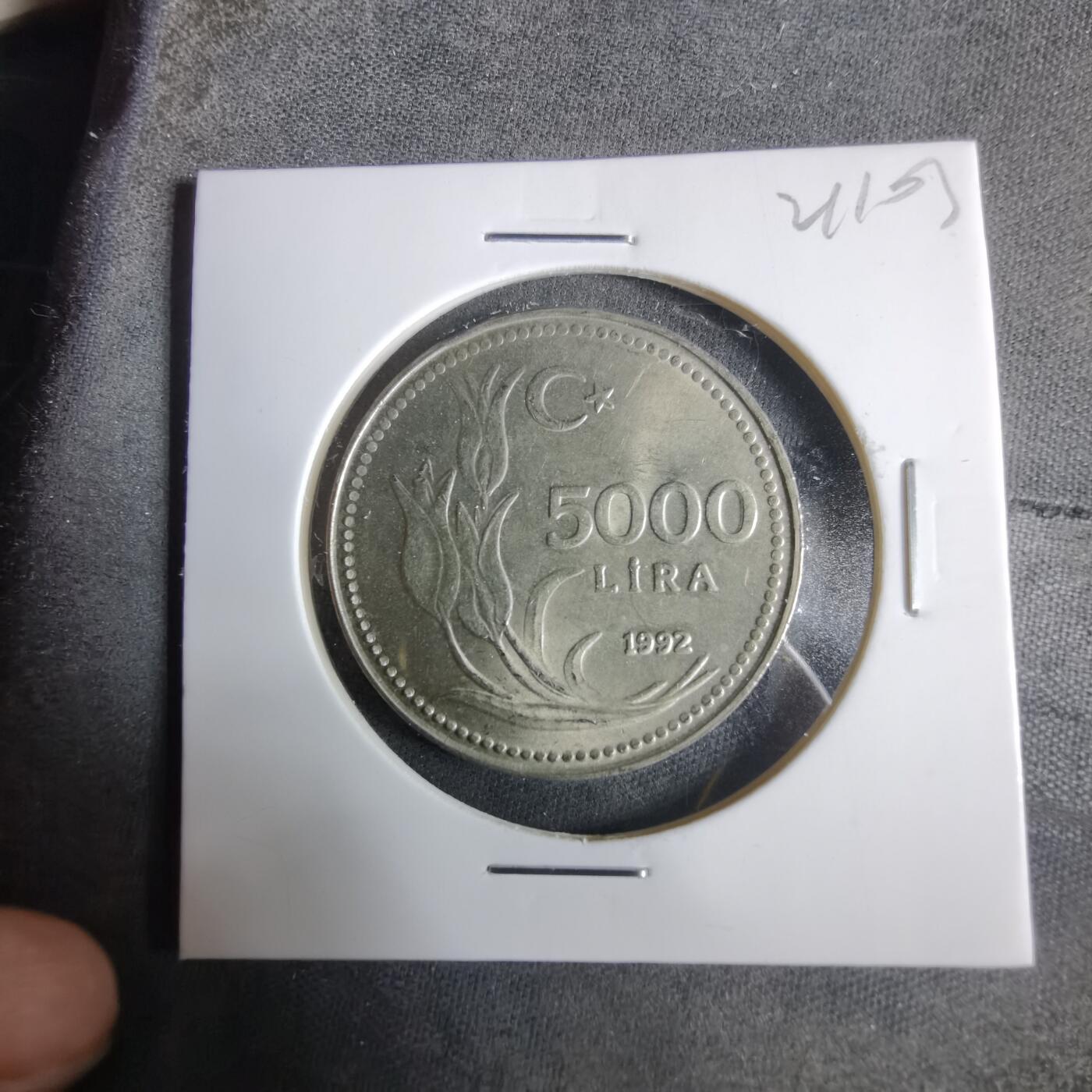 沼泽如烟--第921场 土耳其1992年5000里拉