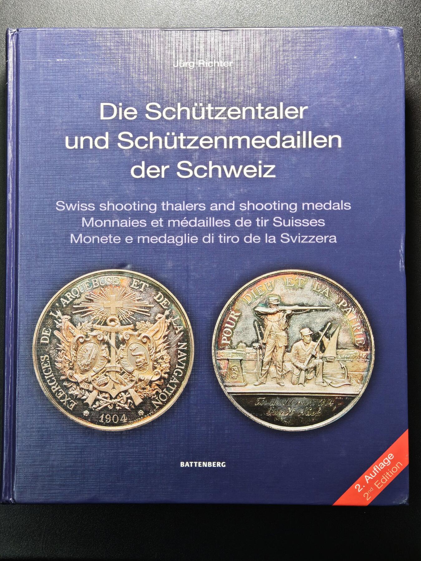【德藏】世界币章拍卖第156期（拍品征集中~欢迎藏友联系） 97新 瑞士射击节币章目录德文版 超大开本 厚重精装硬壳 评级公司同款参考目录 全书约564页