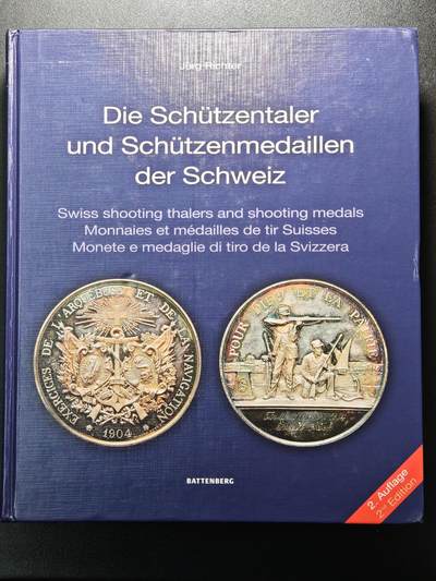 【德藏】世界币章拍卖第156期（拍品征集中~欢迎藏友联系） - 97新 瑞士射击节币章目录德文版 超大开本 厚重精装硬壳 评级公司同款参考目录 全书约564页