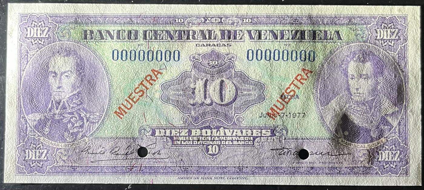 小福收藏拍卖第197期 裸钞场 本期有多张豹子号靓号 百慕大03年50元纪念钞百位号 马来亚和英属婆罗洲开国第一张纸币大冠女王 马来亚 41年1元英王乔六 法属太平洋10000法郎 捷克1000克朗纪念钞千位号  卢森堡 1000法郎  萨尔瓦多样钞 匈牙利 法罗群岛 危地马拉等多国精美纸币 委内瑞拉 1977年 10玻利尔 样钞 unc